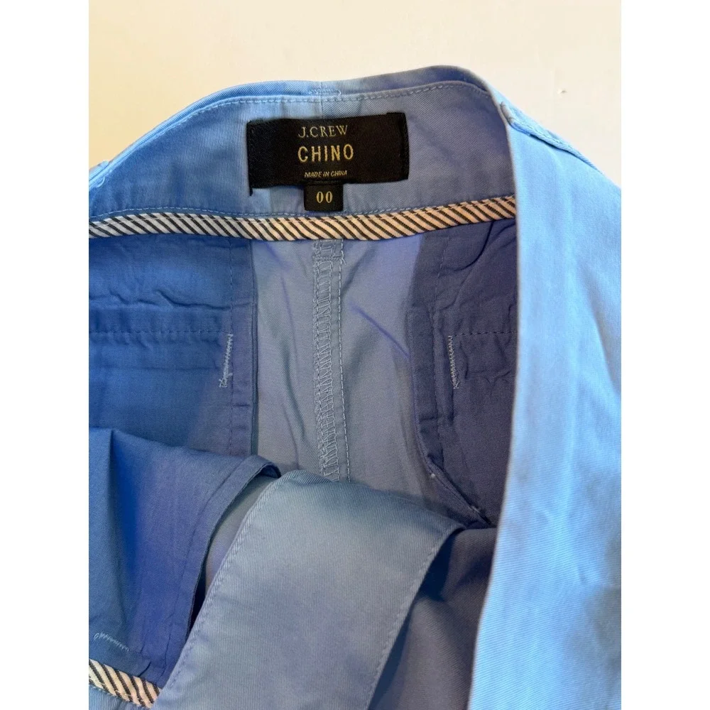 J.Crew Chino Shorts Light‎ Blue Size 00 Cotton Stretch 4 Inch Inseam